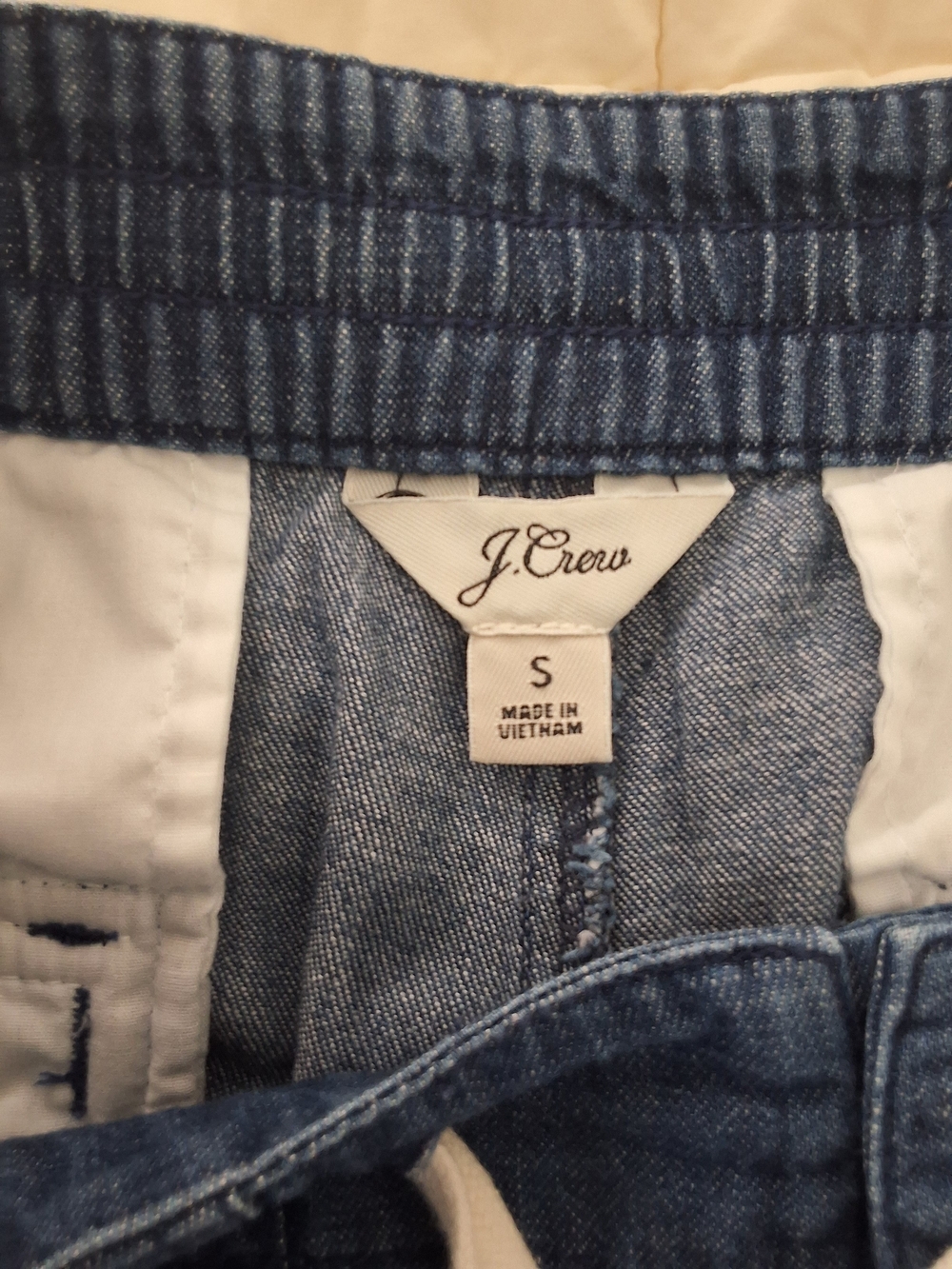 J. Crew Blue Lightweight Denim Drawstring Waist Pants - Picture 3 of 12